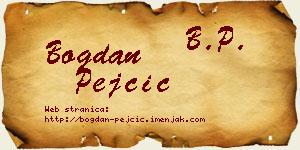 Bogdan Pejčić vizit kartica